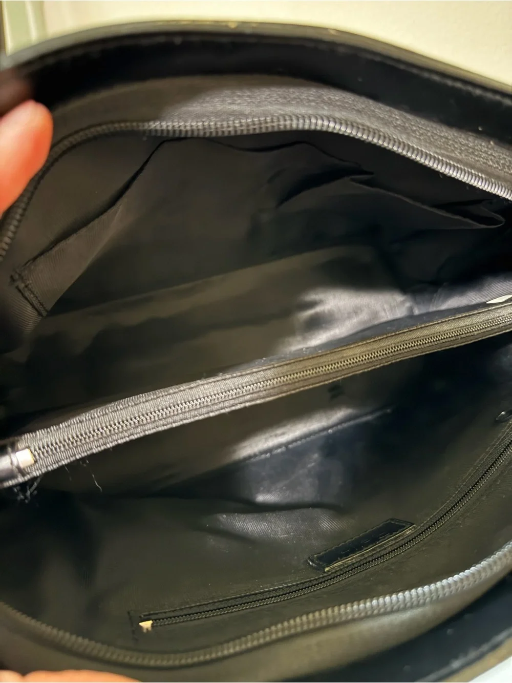 Vintage Beijo Black Patent Dome Satchel